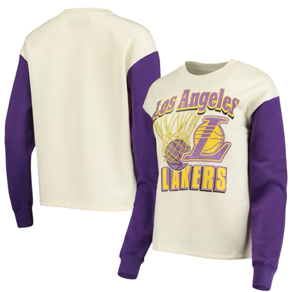 Junk Food NWT Los Angeles Lakers women’s crewneck